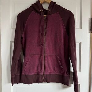 Prana Patterned Organic Cotton Hoodie Burgandy